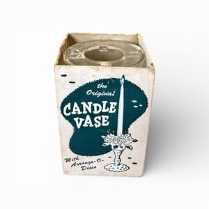 Vintage The Original CANDLE VASE Arrange-O-Discs Clear Plastic Candle Holders
